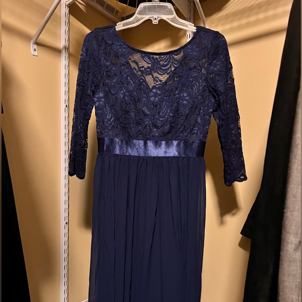 Ever Pretty Elegant Navy Lace Evening Dress
